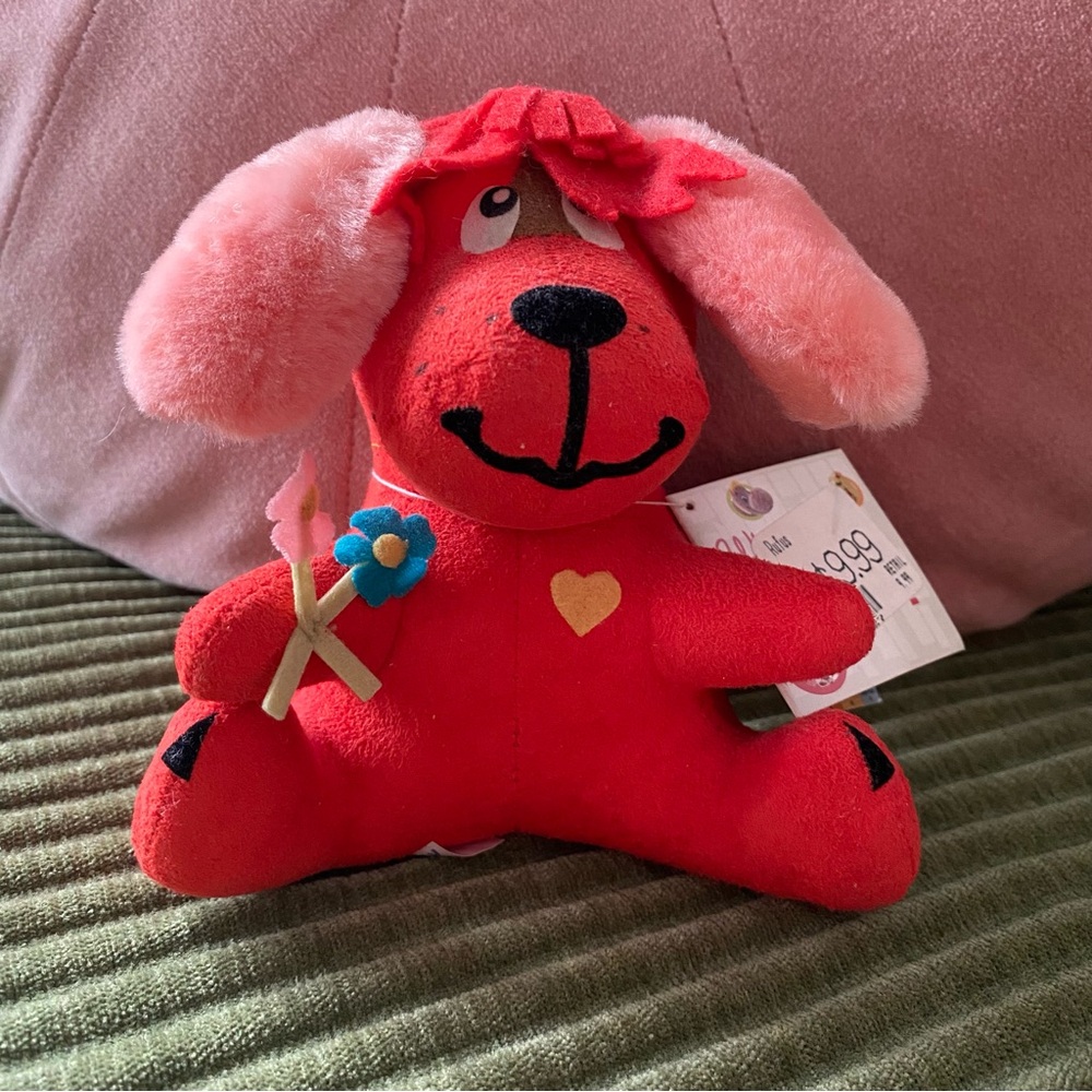 Vintage Retro Applause Dakin Dream Pets Rufus Red Dog Plush Toy